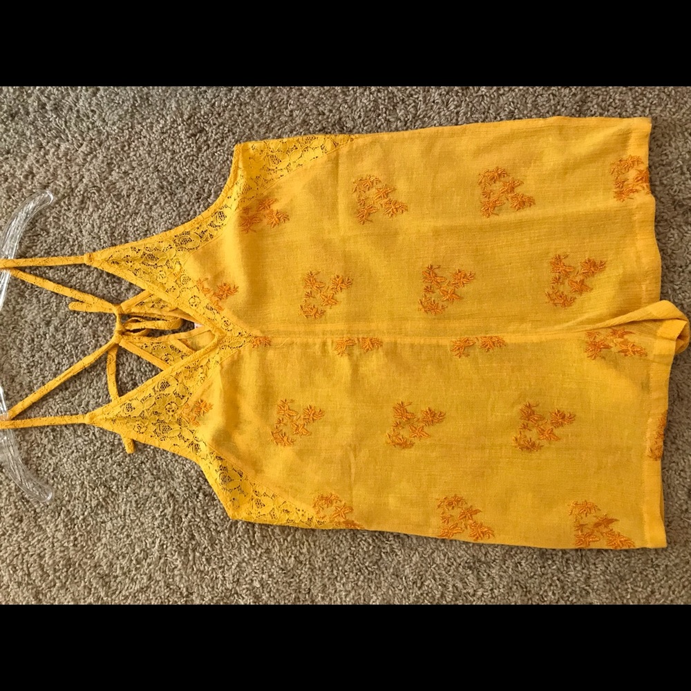 Yellow Free People romper